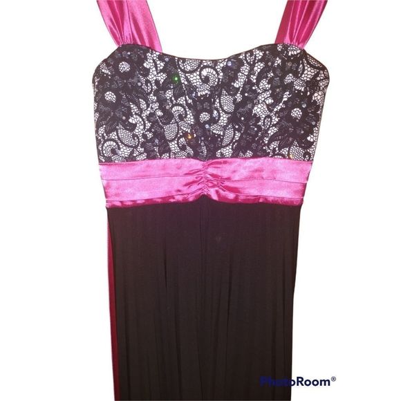 Taboo Women's Hot Pink and Black Dress Size M - Picture 2 of 6